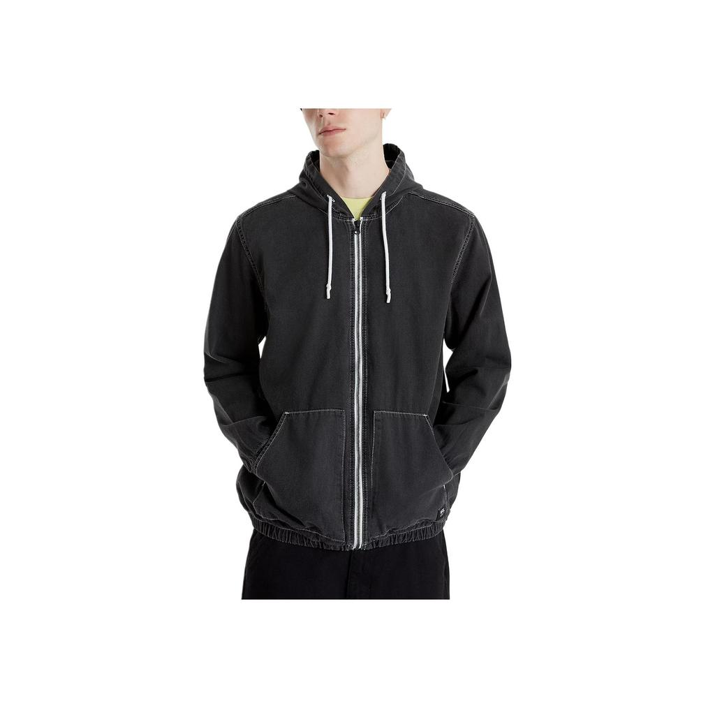 Vans Ashford Denim Solid Outdoor Casual Sports Jacket Zip Hooded Jacket Men Jackets Black VN000G83Y7E