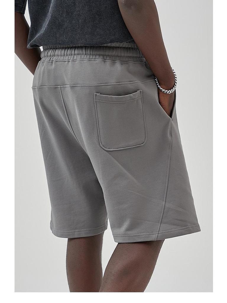 ARTIE Men's 380G Double Strand Cotton Terry Casual Sports Shorts - Trendy Loose Fit with Drawstring