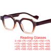 Trend Irregular Small Frame Reading Glasses Women Men Anti Blue Light Prescription Eyewear Rice Nail Gradient Glasses