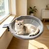 Clamp On Table Cat Hammock Hanging Cat Bed Steel Support Washable Pet Rest Bed