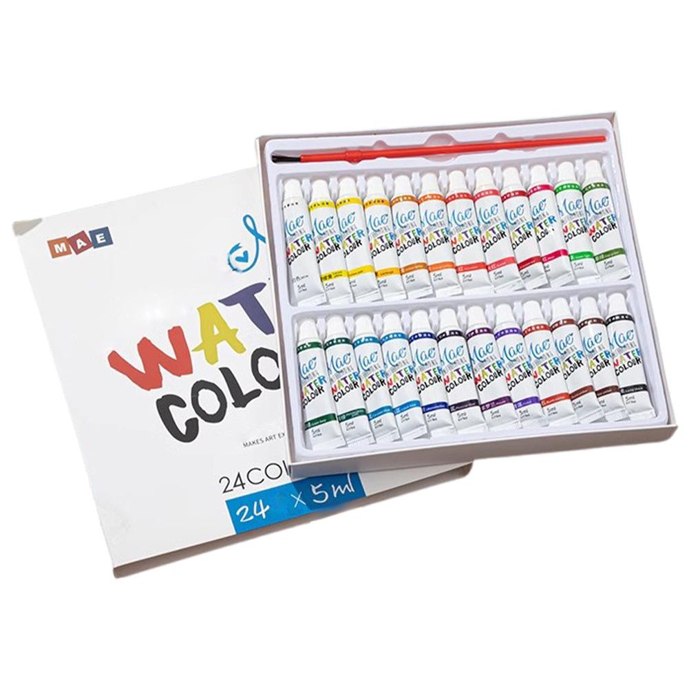 Portable Travel Paint Palette Mini Watercolor Palette Set Portable Watercolor Set Wooden Grid Paint Box Gift for Kids Birthday