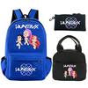 3Pcs/set Anime K-Pop Demon Hunters Printed Backpack with Shoulder Bag Pencil Case for Student Boy Girl Schoolbag Large Capacity Waterproof Bookbag