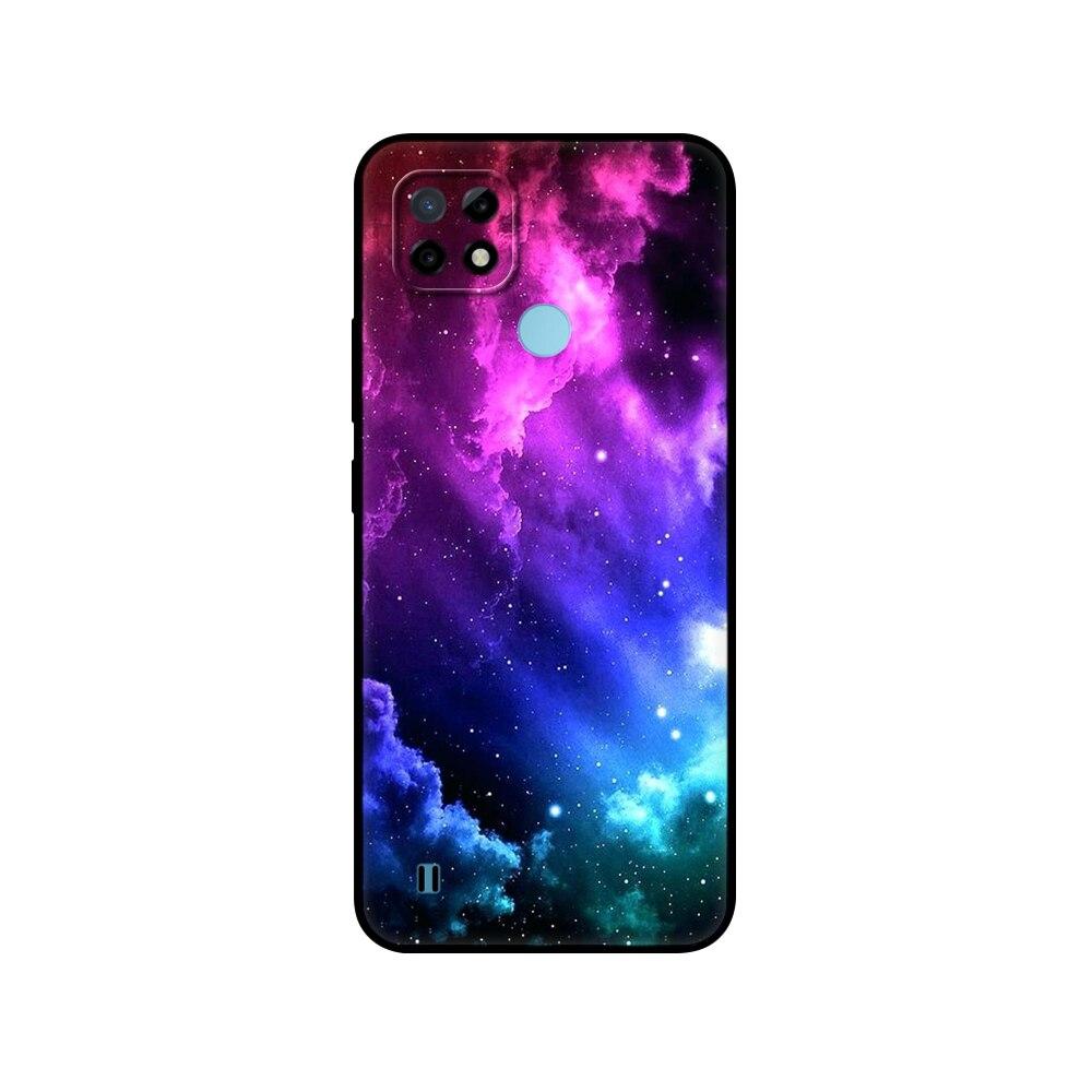Силиконовый чехол для Realme C21 для OPPO RealmeC21 C 21, чехлы для телефонов 6,5 дюйма; Funda RMX3201 Bumper Capa Etui Мягкий черный чехол из ТПУ