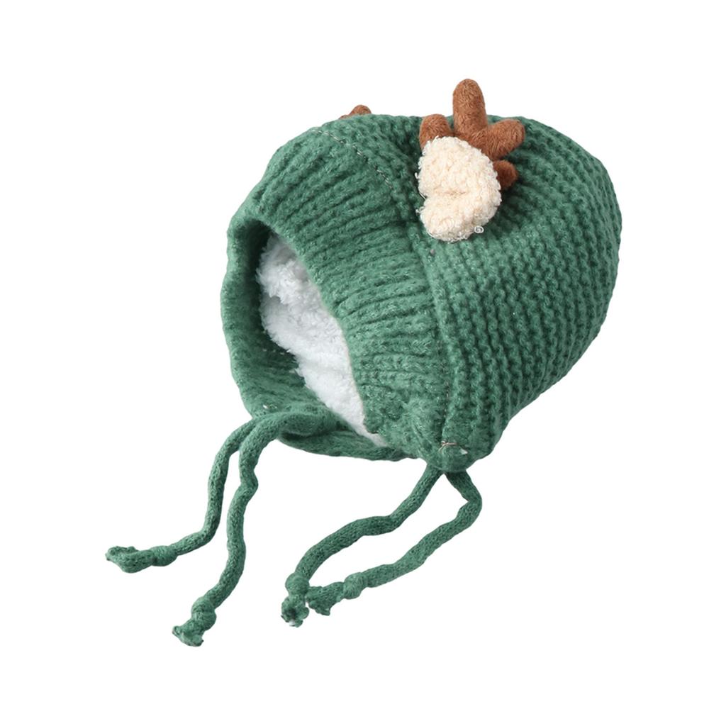 Рождественская шапка с рогами для детей, утолщенный плюшевый головной убор, белая пушистая подкладка для рождественских вечеринок, аксессуары для косплея