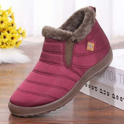 Источник Водонепроницаемые зимние сапоги женские зимние теплые бархатные короткие сапоги хлопковая обувь новые утолщенные на плоской подошве нескользящие женские туфли