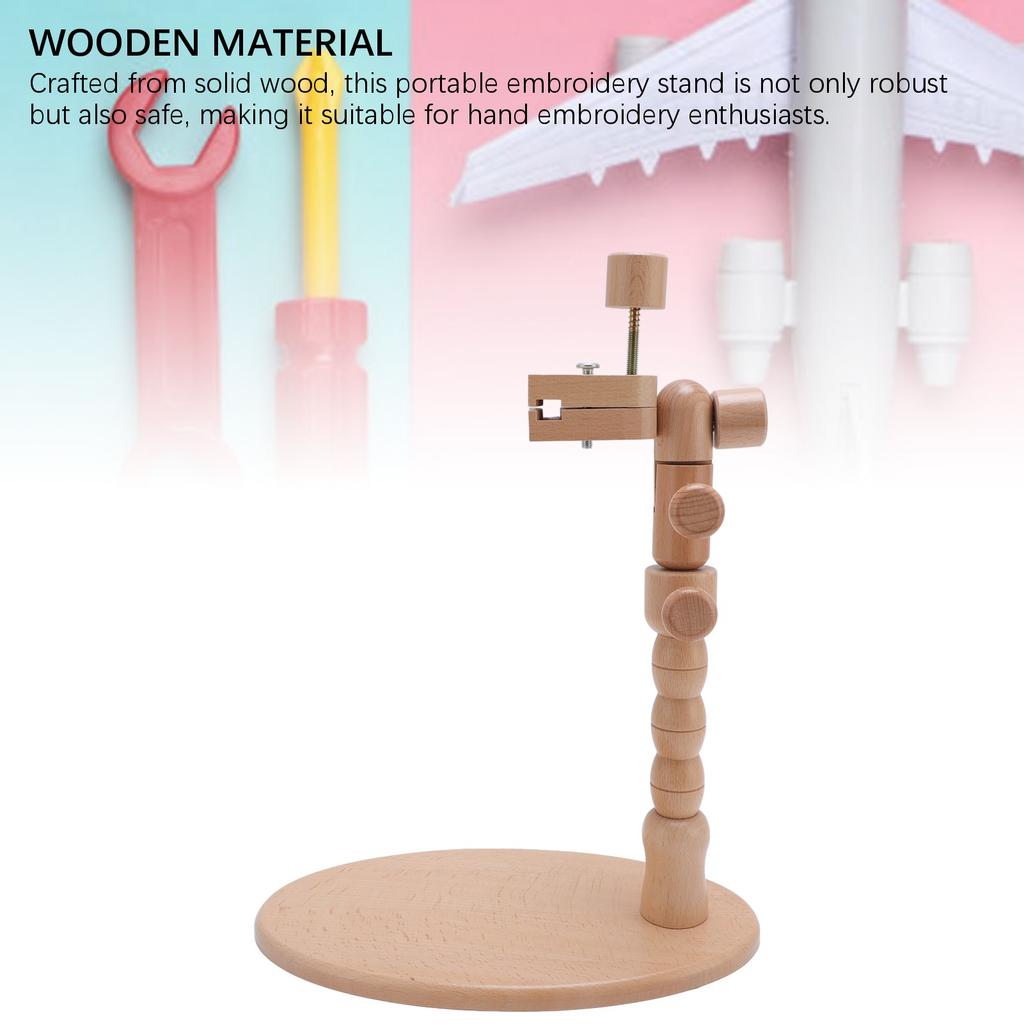 Подставка для вышивальных пялец, вращающаяся, регулируемая, держатель для вышивальных пялец из бука для искусства, рукоделия, шитья