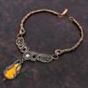 Bumble Bee Jasper Necklace Copper Wire Wrapped Necklace Rainbow Moonstone Necklace Handmade Gemstone Necklace Copper Jewelry Engagement Gift