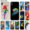 Синий чехол Ringneck Parrot Art Baseus прозрачный мягкий силиконовый чехол для iPhone 13 11 12 Pro X XS Max XR 6 6S 7 8 Plus SE Mini Cover