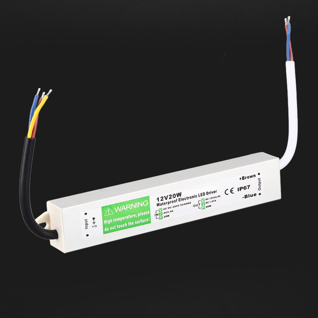 12 В 20 Вт Уличный Водонепроницаемый Светодиодный Блок Питания Светодиодный Драйвер Импульсный Блок Питания Электрические Компоненты
