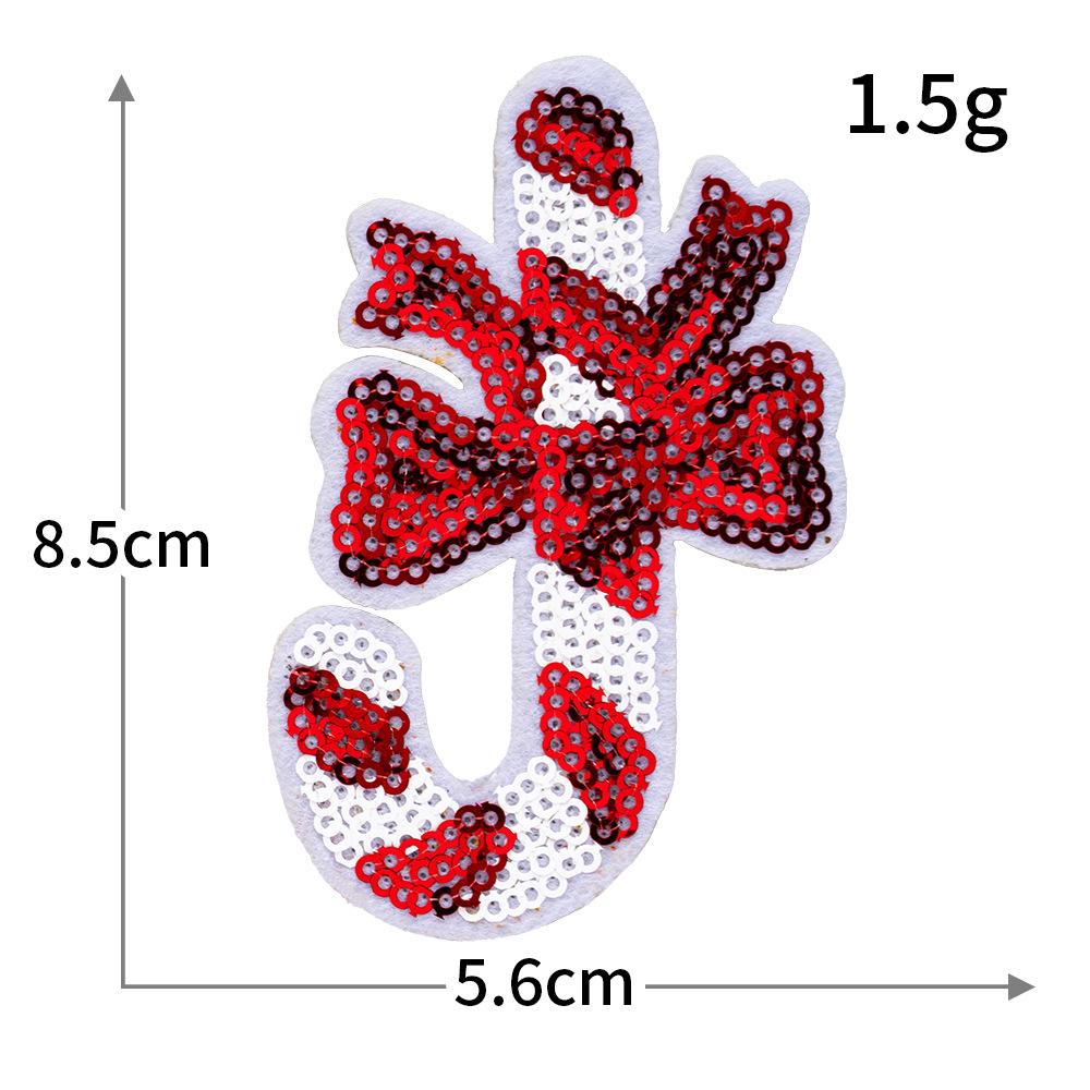 Christmas Sequins Embroidered Cloth Sticker Santa Snowman Holiday Decoration Badge Patch Christmas Tree Gift Snowflake