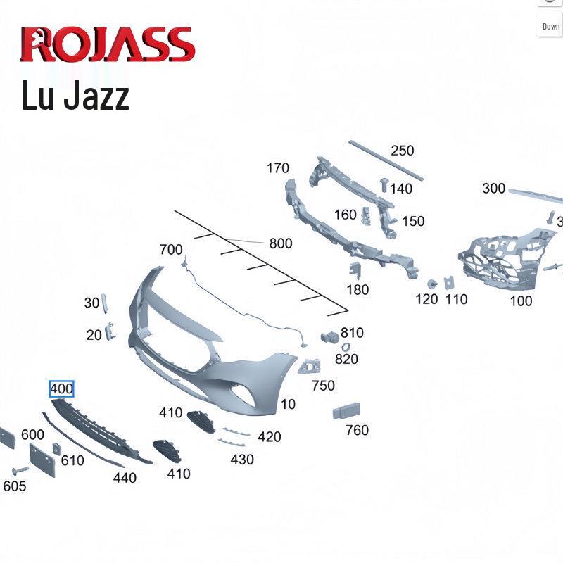 Mercedes-Benz E-Class E300L, E260, E350eL Chrome Front Bumper & Grille Trim (W214)