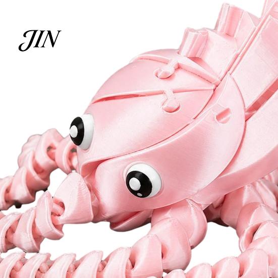 Octopus Decompression Toy 3D Printed Toy, Articulated Figurine with Movable Joints, Stress Relief Sea Animal Fidget for Kids Adults Joints Model
