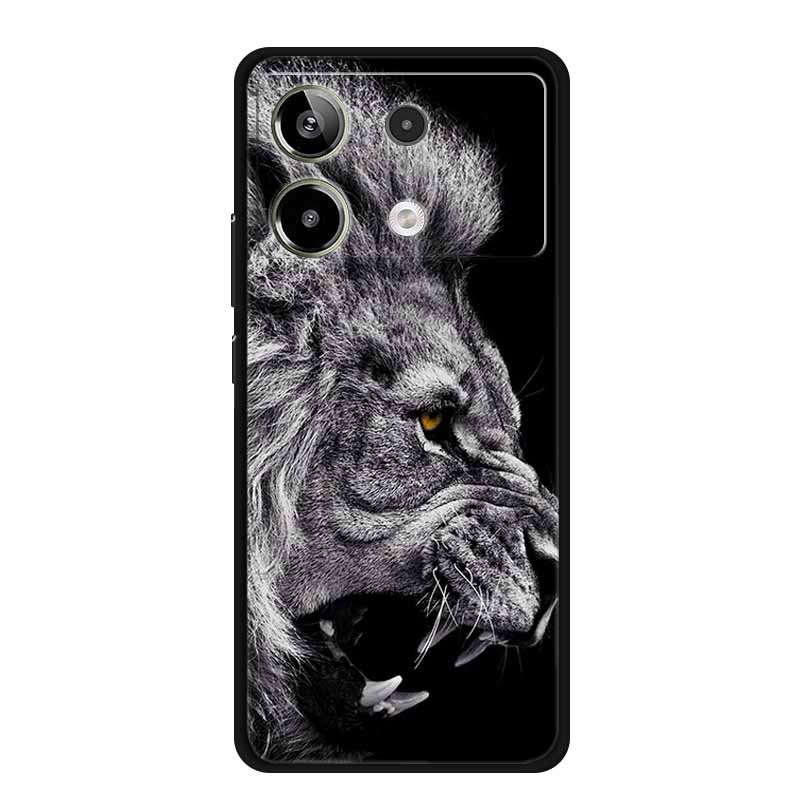Чехол для Redmi Note 13R Pro Животные Мягкий силиконовый ТПУ Чехлы для телефона Задняя крышка Для Xiaomi Redmi Note13R Pro Волк Защитник fundas