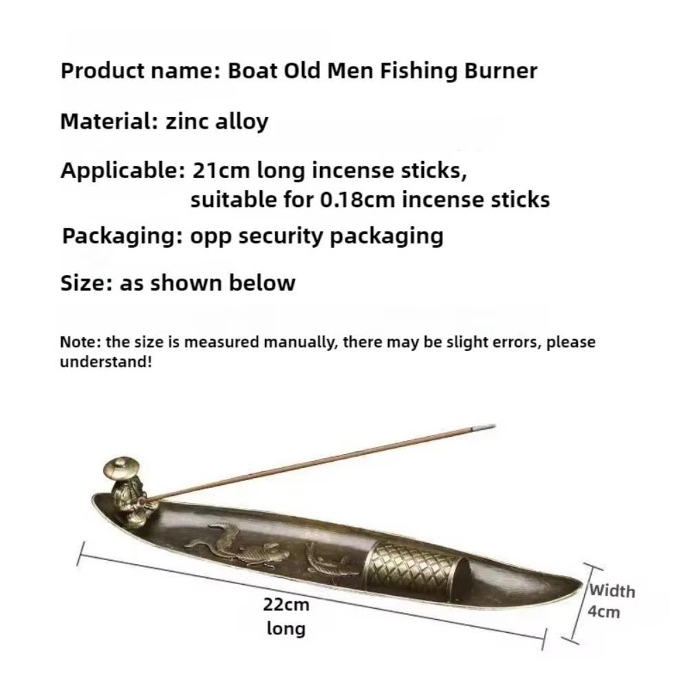 Boat Shape Incense Stick Holder Metal Aromatherapy Ornament  Home Interior Decoration