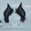 Fauxs Furry Cats Ear Headbands Animes Fauxs Furs Bat Ear Headbands Halloween Cosplays Costume Animal Furry Ears Hair Hoop