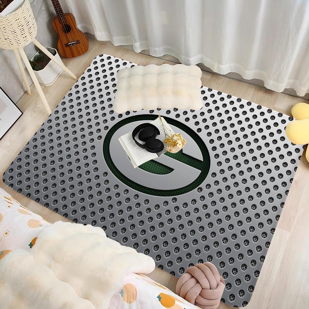 Зелёный Бэй Пэкерс Комнатные коврики Противоскользящие Впитывающие воду Длинный коврик-подушка Коврик для спальни Бытовые ковры