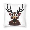 Terrifying Deer 99 Nights In The Forest Square Pillowcase Polyester Linen Velvet Pattern Zip Throw Pillow Case Bed Cushion Cover