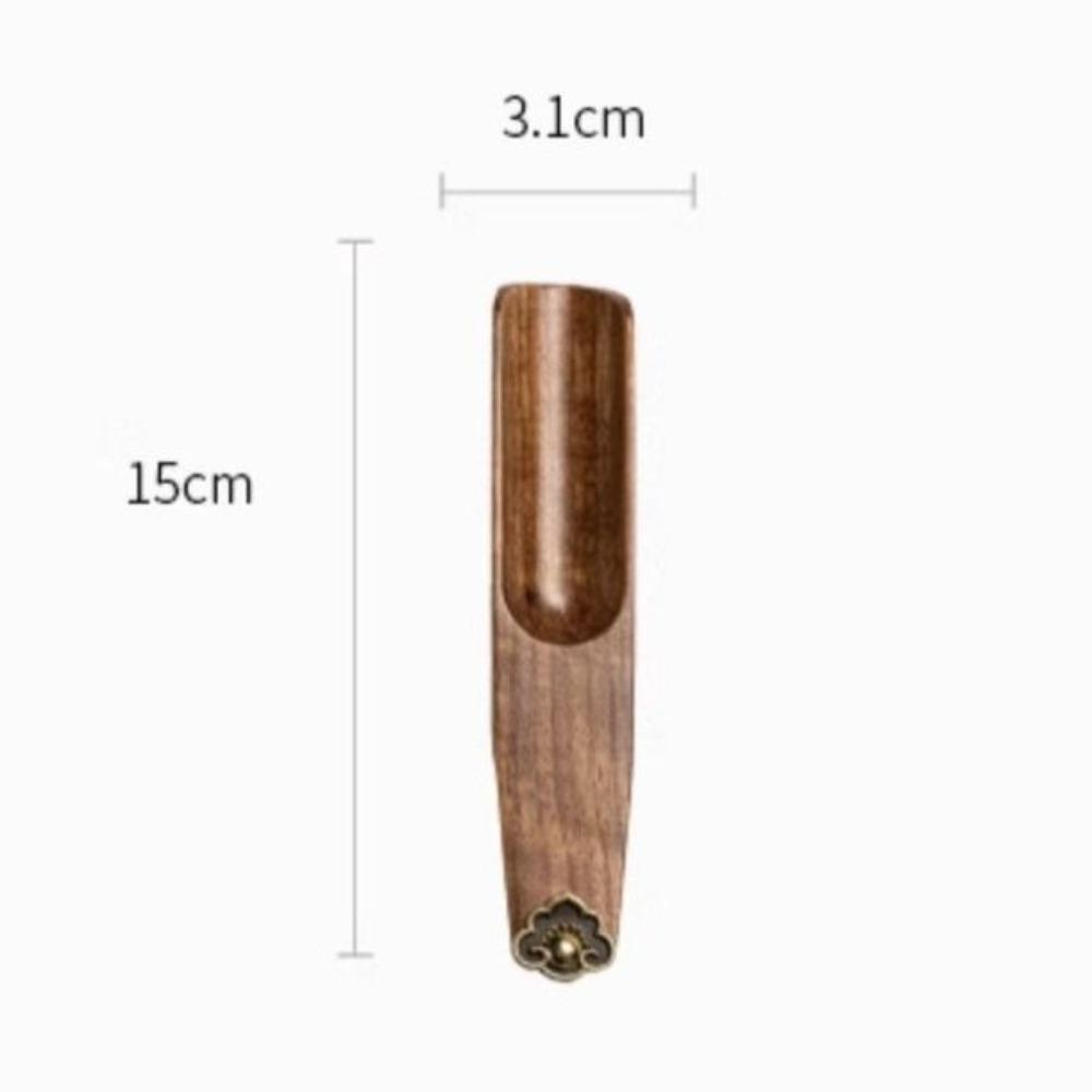 Retro Tea Scoops Natural Wooden Teaspoon Tea Leaves Holder Sugar Powder Spoon  Living Room
