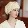 Шляпа Женская Зимняя Универсальная Мамина Шляпа Модная Иностранный Стиль Теплая Женская Большая Голова Кроличий Мех Берет Восьмиугольная Шляпа