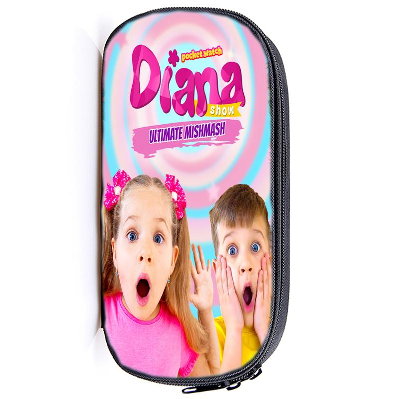 Детский пенал с изображением Дианы и Ромы для девочек, милый кавайный пенал для хранения карандашей, детская сумка для ручек, канцелярская коробка, школьные принадлежности для школьников