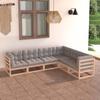Day and Night - Day and Night Garden Furniture Set 6 Pieces and Cushions Solid Pine Wood