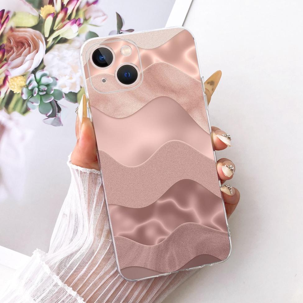 Transparent For iPhone 13 Case Cover Cute Cat Fashion Butterfly Funny Painted Casing A2633 A2482 A2631 A2634 A2635