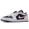 Jordan Air Jordan 1 Нескользящие Устойчивые к истиранию Низкие Винтажные Баскетбольные Кроссовки Унисекс Черно-Розовые 553558-172(Команда734-)