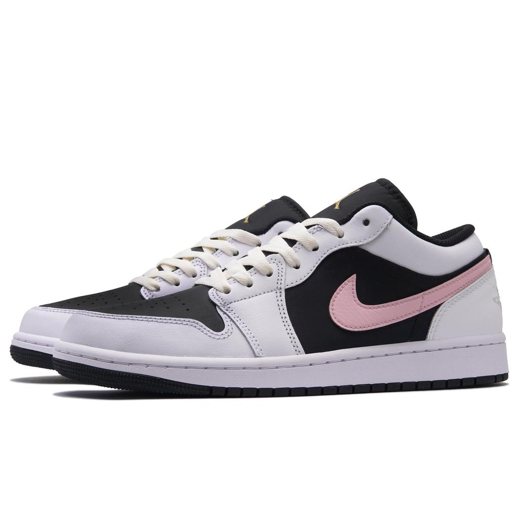 Jordan Air Jordan 1 Нескользящие Устойчивые к истиранию Низкие Винтажные Баскетбольные Кроссовки Унисекс Черно-Розовые 553558-172(Команда734-)