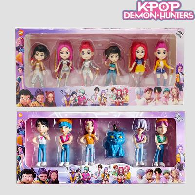 6 шт./набор 2 стиля с коробкой Аниме Мультфильм K-pop Охотники на демонов Фигурка Модель Игрушка Derpy Tiger Rumi Zoey Mira Saja Мальчики Украшение Подарок