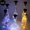 Solar Powered Fairy Copper Strings 20 LED Light Wine Bottle Stopper Lamp Decor