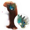 Tea Party Fascinator Hair Clip for Party Wedding Women Peacock Feather Fascinator Hair Pin Ethnic Style Church Headdress