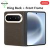Kit Genuine Aramid Carbon Fiber for Magsafe Case for Huawei Pura X Max Matte Hard Magnetic Hinge Armor Back Cover Front Frame