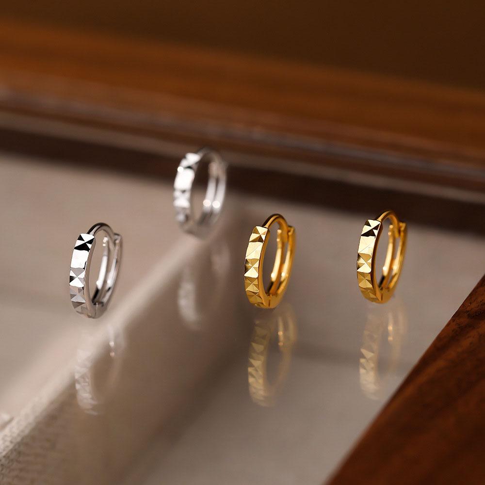 S925 Sterling Silver Rhombus Shaped Floral Earrings for Women Jewelry Accessories YB-XY-623