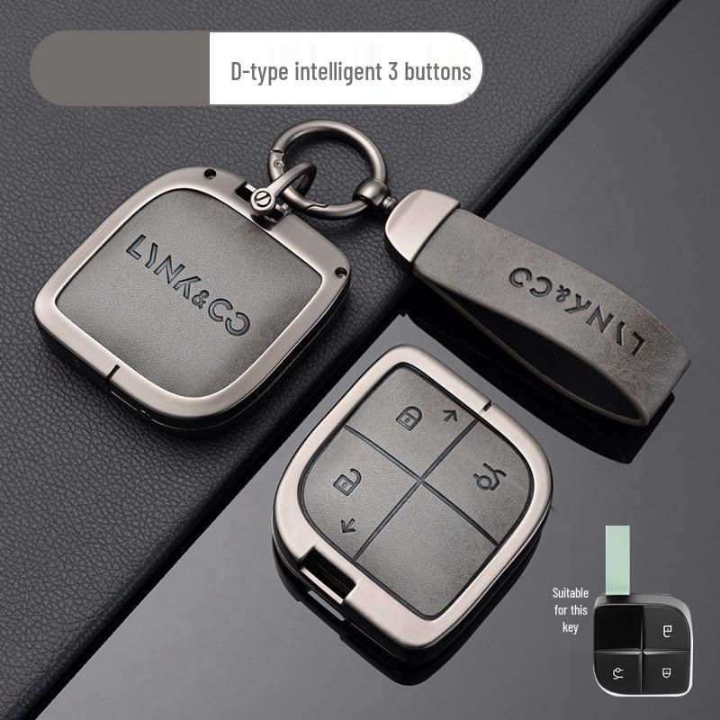Ключница из цинкового сплава для моделей Lynk & Co - Подходит для Z20, Z10, Co 900 - Премиальный металлический держатель для смарт-карты