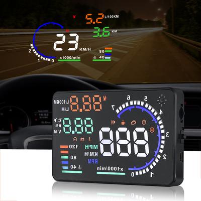 A8 OBD2 EOBD HUD Автомобильный проекционный дисплей Спидометр Температура воды Расход топлива Проектор на лобовое стекло Автоаксессуары