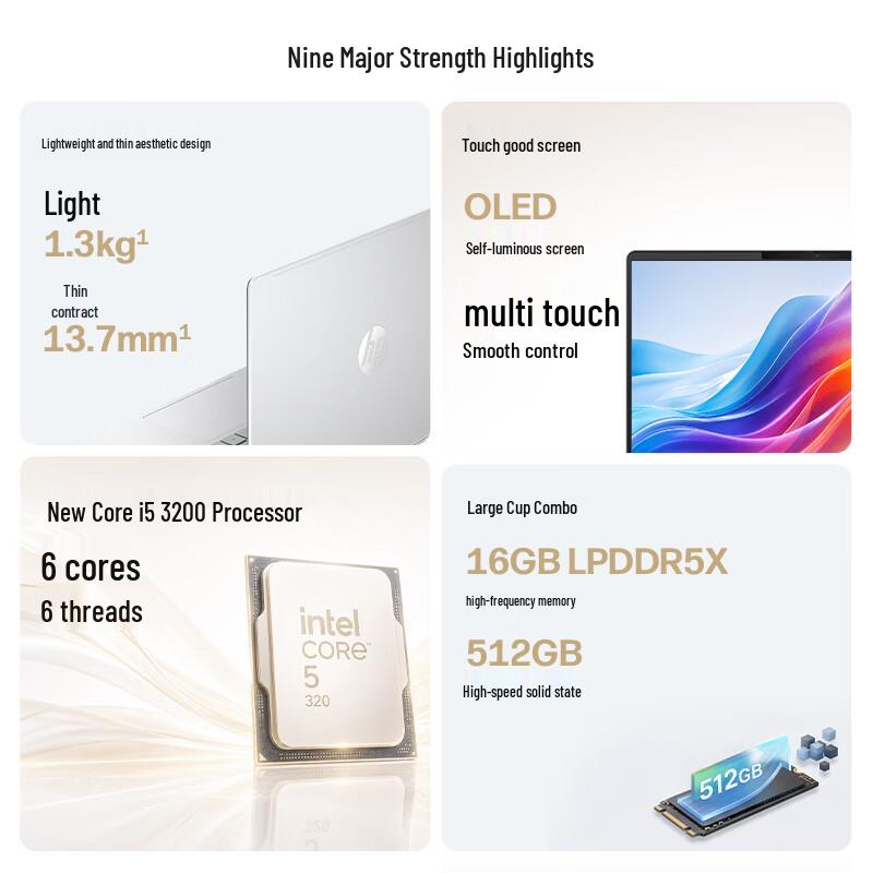 HP Тонкий и легкий OLED-ноутбук StarBook Plus 14 (Китайская версия)