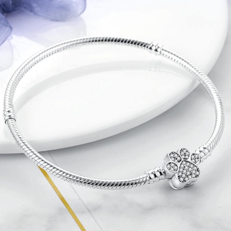 Bracelet Original 925 Sterling Silver Charm Bracelet 17-20CM Heart Love Family Star Moon Bracelet for Women Charm Jewelry Gifts