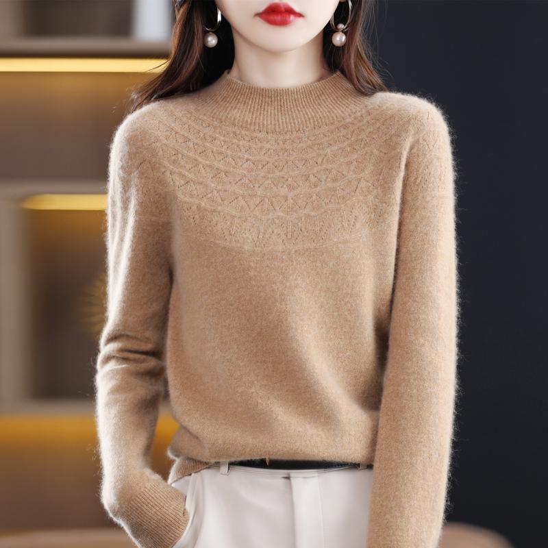 Женский кашемировый свитер Qinghe кашемир 30% кашемир 70% шерсть теплый и модный универсальный осенне-зимний