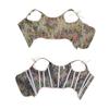 Womens Sexy Bustier Corset Top Eyelet Lace-up Floral Print Push Up Crop Tops Vintage Tank Top Party Clubwear Bodice