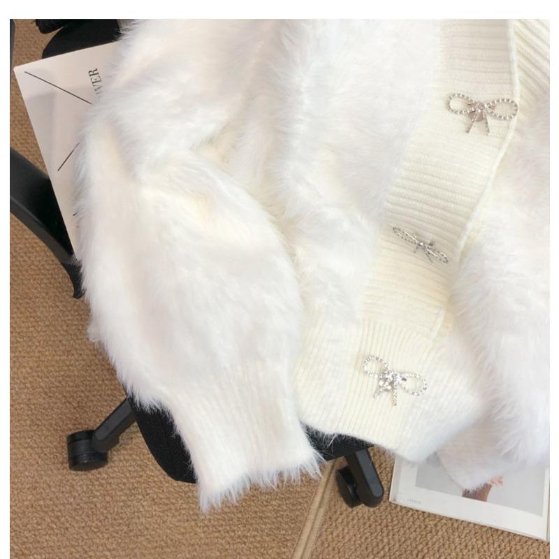 Женская мода повседневная осень-зима однотонный принт длинный рукав V-образный вырез свитера