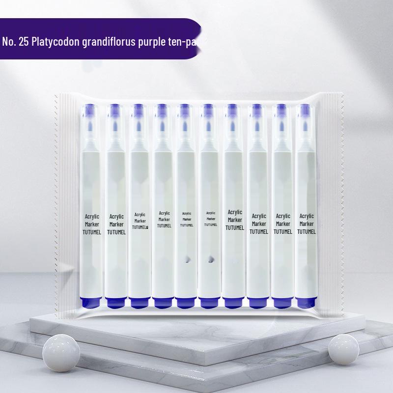 Набор водостойких художественных маркеров одного цвета, 36 штук - Черный, Белый, Красный непрозрачный - Идеально для детского рисования