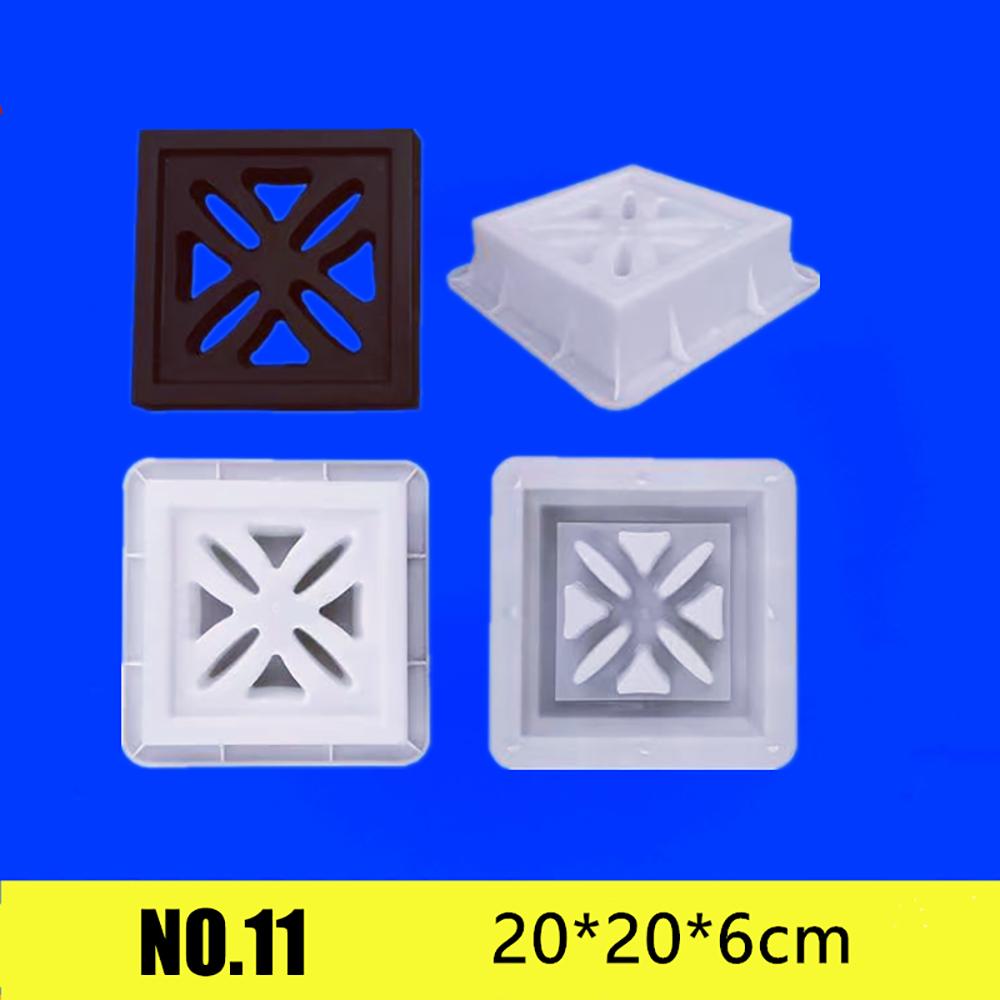 Пластиковая форма для цементного античного полого кирпича 20*20*6 см, 3D-резьба, противоскользящая, для бетона, пластиковая, форма для мощения, цементная выравнивающая лопата, инструменты для мощения