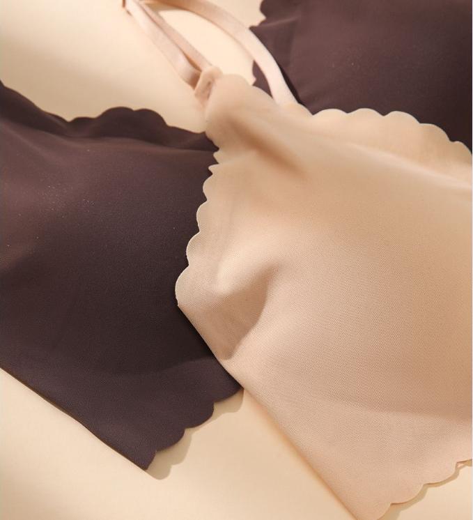 Сексуальный бесшовный бюстгальтер Ice Silk, однотонный, телесного цвета, без косточек, женское спортивное, удобное нижнее белье