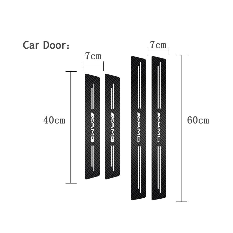 CRG1 1/4/5Pcs Car Door Sill Protector Strip Anti-Scratch Sticker Hubcap For Mercedes Benz AMG GLC GLE CLA GLB GLK W204 W205 W206 W211