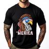 Америка США Американский флаг Патриотический 4 июля Белоголовый орлан Смешные футболки Camiseta День Пасхи