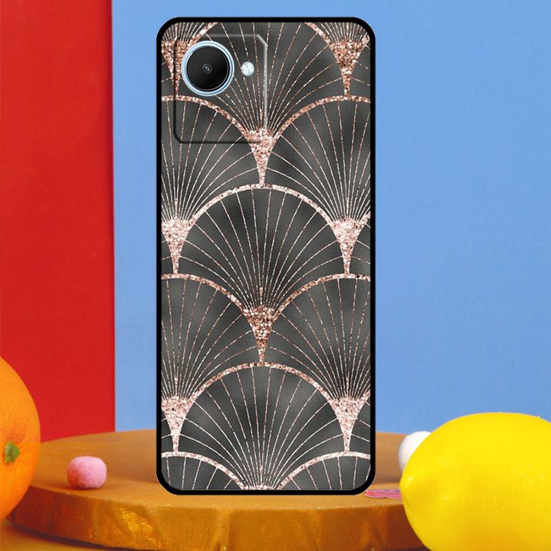 Luxury Gold Foil Art For Realme 14 Pro Plus 10 11 12 13 15 Pro C67 C65 C63 C61 C55 C53 C51 C71 C75 GT7 Pro Case