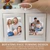 12-Card 3D Rotating Photocard Holder Snapshots Display Frame Easy to Install Photo Album Rotating Page-turning Ornaments