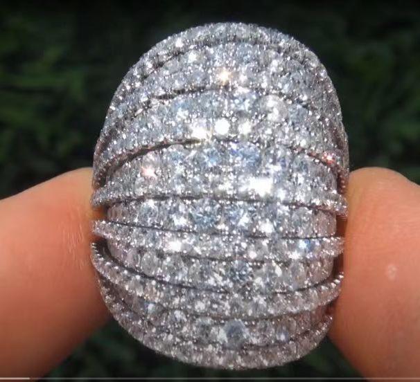 Luxury Statement Diamond Zircon Ring & Bracelet - European & American Style