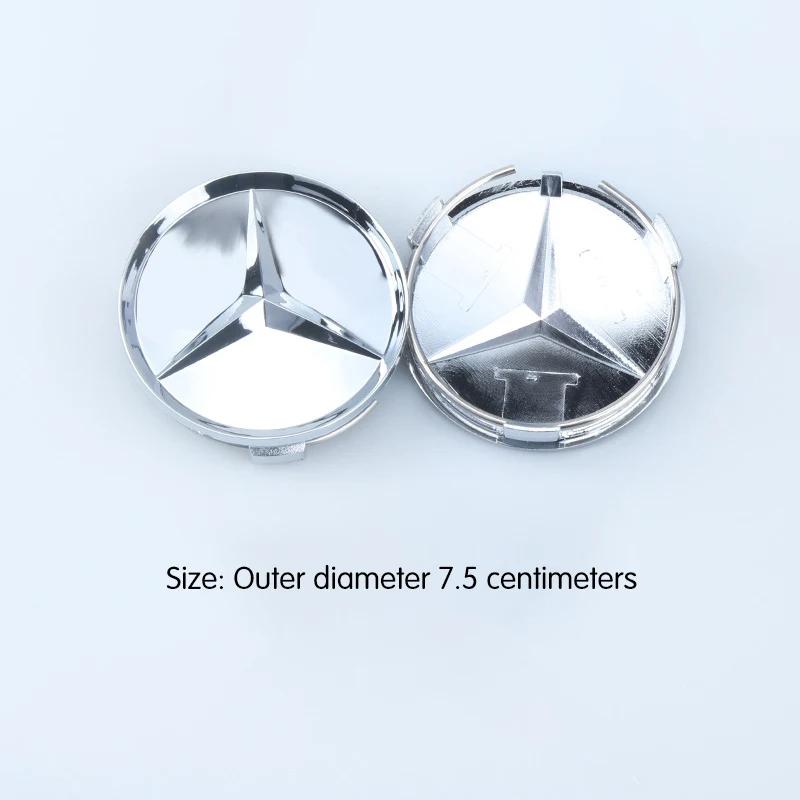 4PCS 75mm Car Wheel Center Hub Caps Cover for Mercedes Benz B/C/E/S Class A Class C200L GLC GLK CLA Accessories DD1