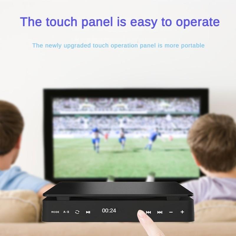 10W Household Touch Panel DVD Player 1080P HD Eye Protection CD Player New Sanyo Movement Children's Mini VCD Machine 170*170*65mm